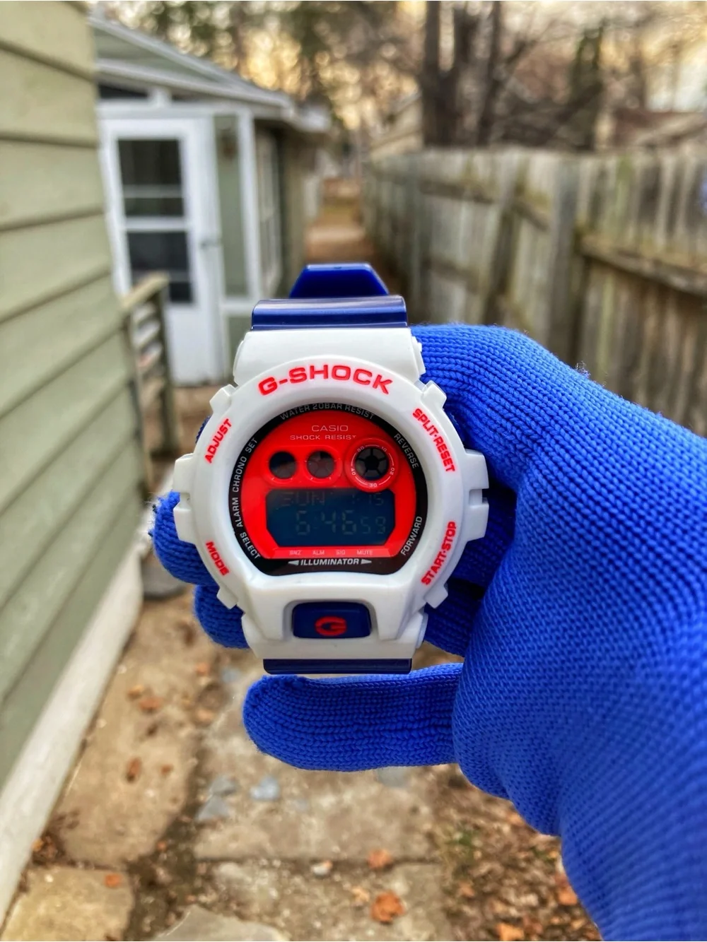 Custom G Shock Red White and Blue Colorway